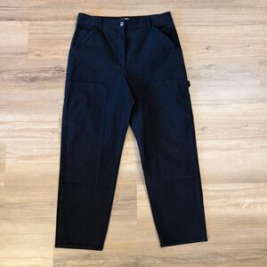 Aritzia Wilfred Free Woman’s High Rise Black Utility Pants Sz 12 Minimalist